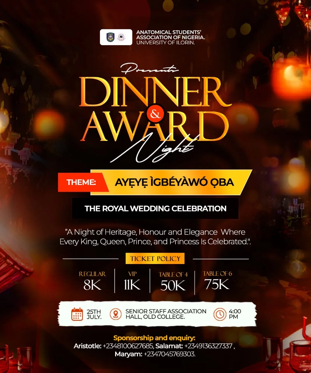 ASSON Dinner and Awards Night