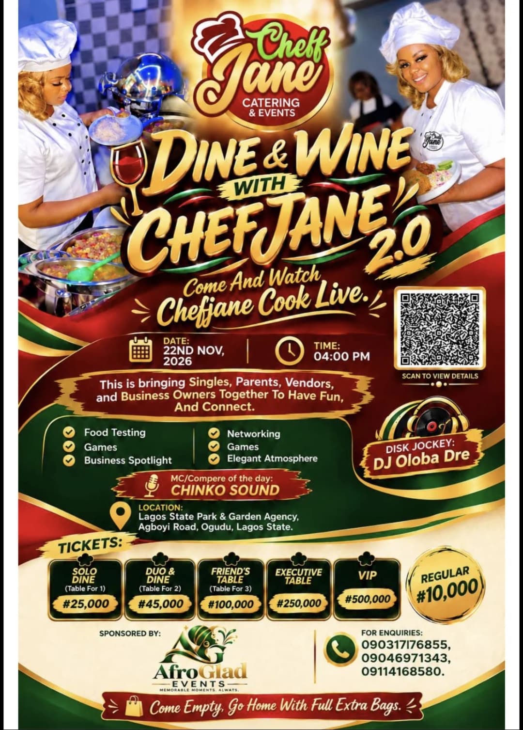 Dine & Wine with Chef Jane